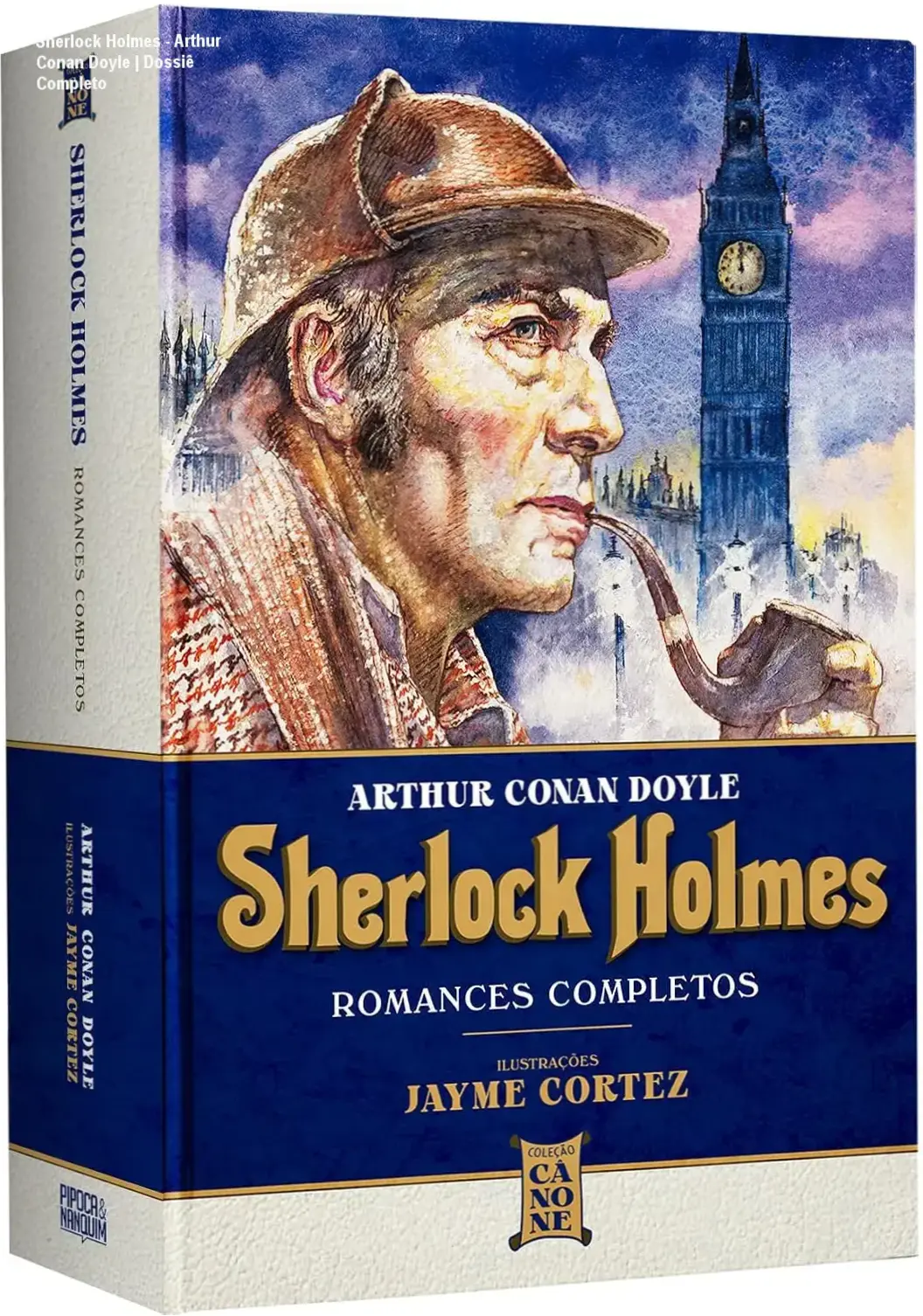 Edição de luxo de Sherlock Holmes com ilustrações de Jayme Cortez em capa dura