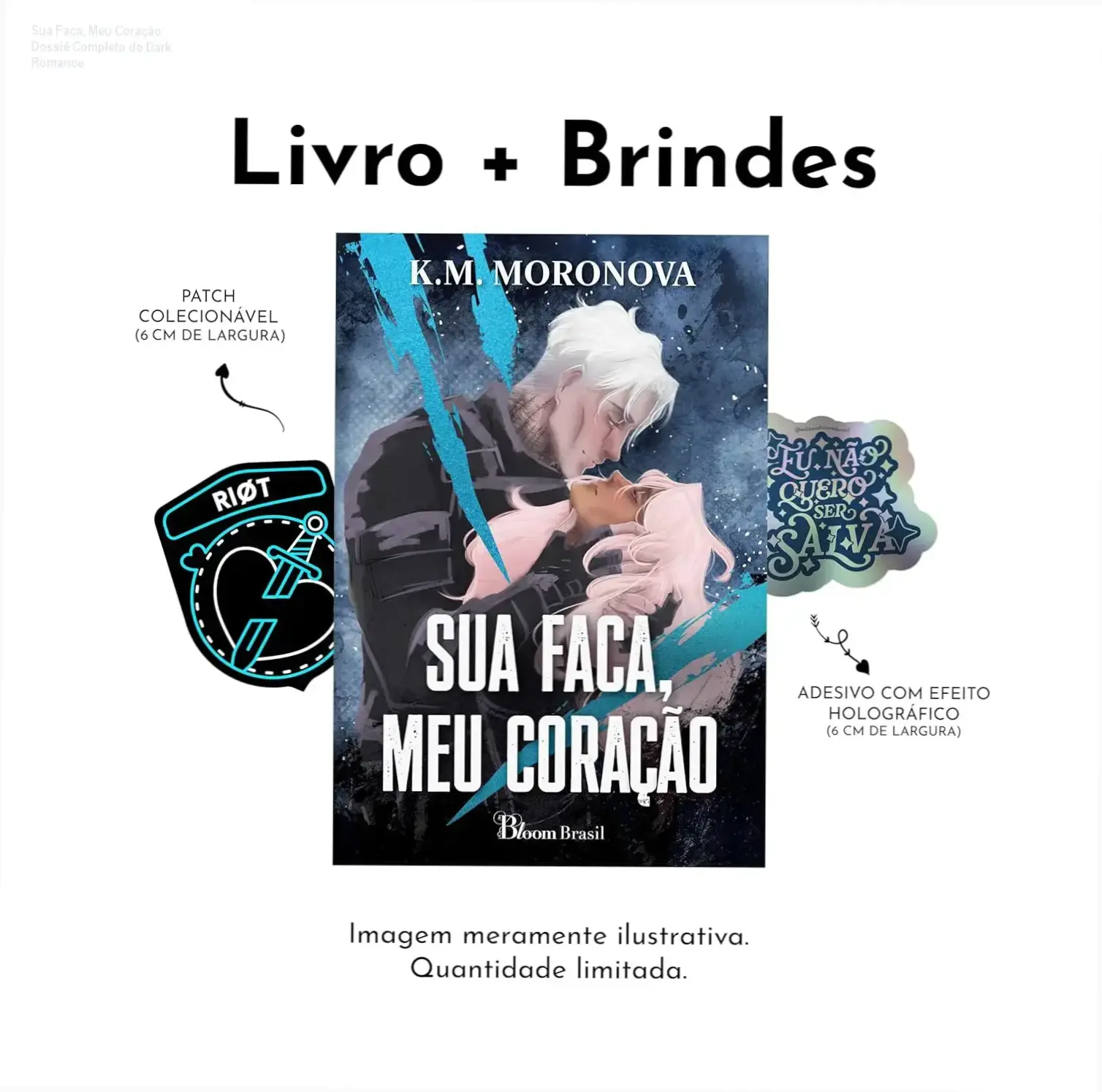 Sua Faca, Meu Coração: Dossiê Completo do Dark Romance 1 Capa do livro Sua Faca, Meu Coração da autora K. M. Moronova em cenário de ficção militar