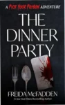 Capa digital do eBook The Dinner Party da autora Freida McFadden destacando o conceito de escolhas interativas