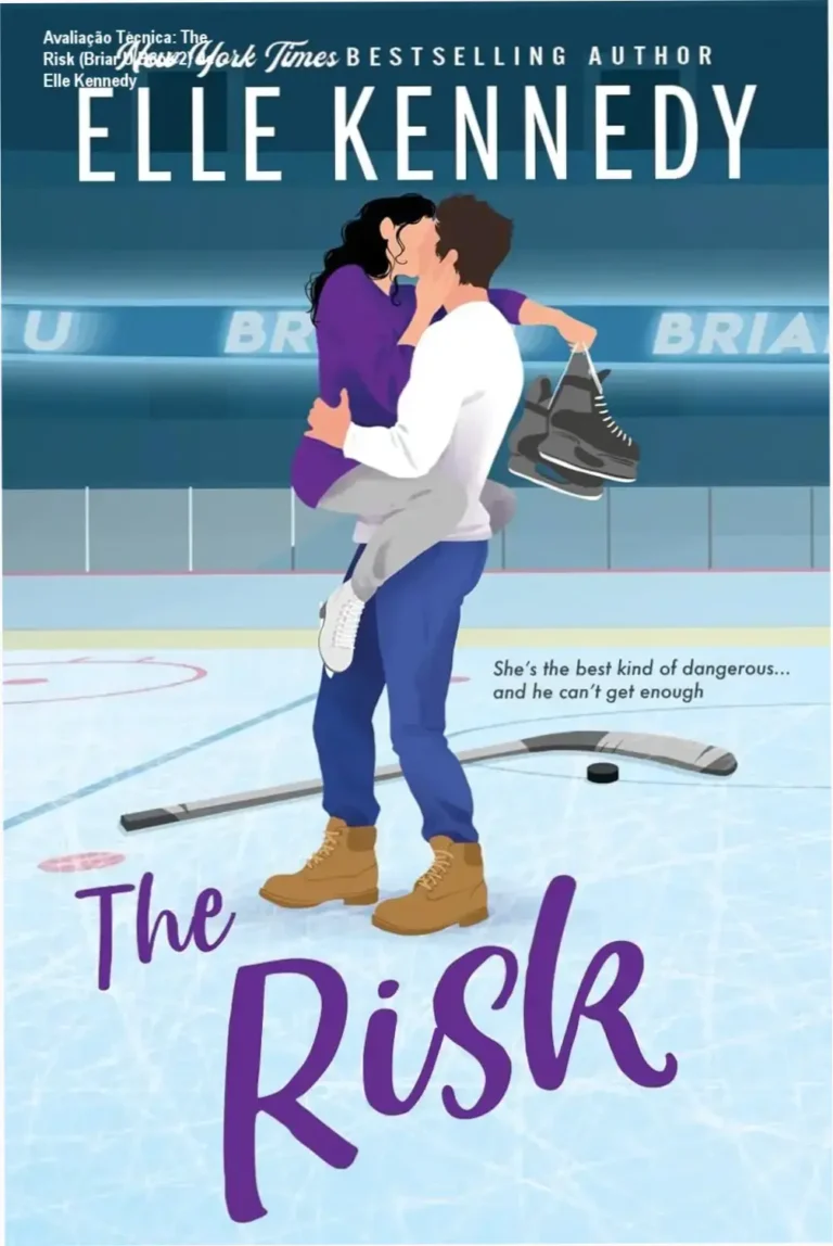 Capa do ebook The Risk (Briar U Book 2) de Elle Kennedy com destaque para os personagens principais.