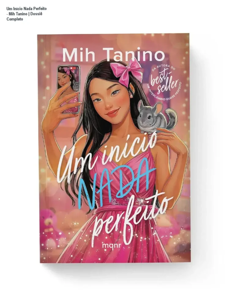 Um Início Nada Perfeito - Mih Tanino | Dossiê Completo 7 Capa do livro Um início nada perfeito de Mih Tanino representando os desafios da fama e redes sociais