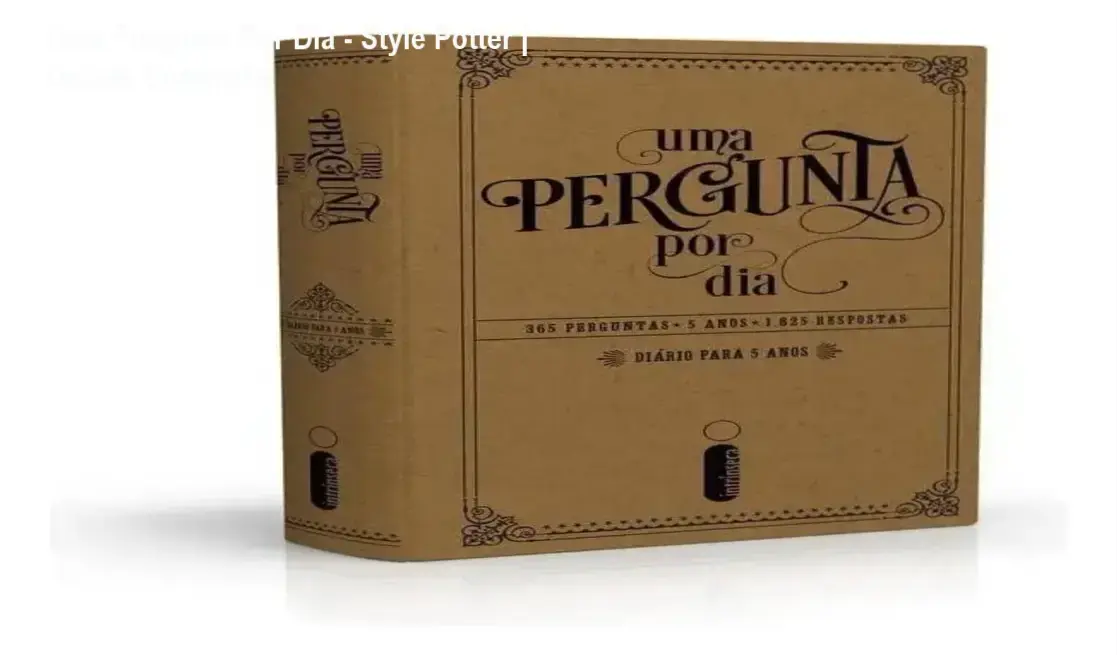Livro Uma Pergunta Por Dia de Style Potter com capa dura e detalhes dourados