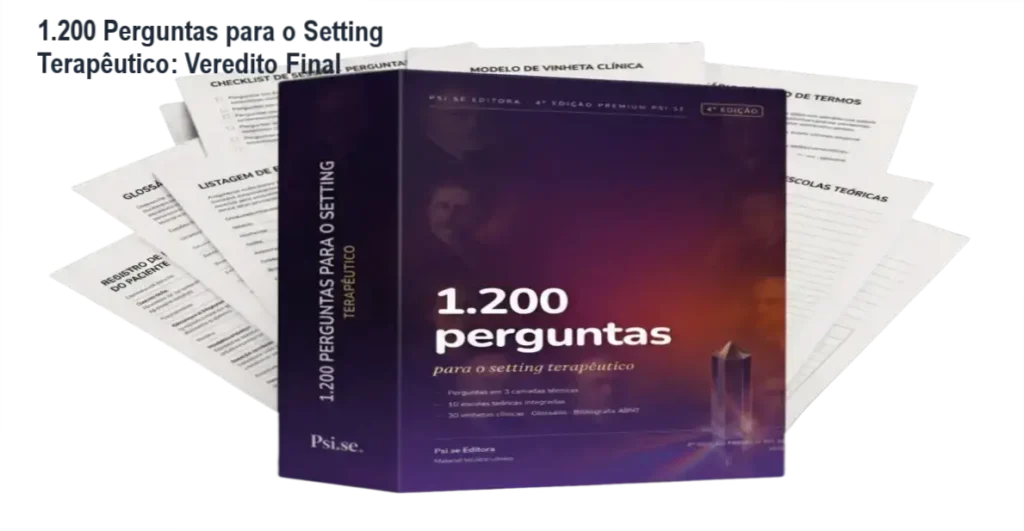 1.200 Perguntas para o Setting Terapêutico: Veredito Final 1 Capa do ebook 1.200 Perguntas para o Setting Terapêutico para profissionais de saúde mental