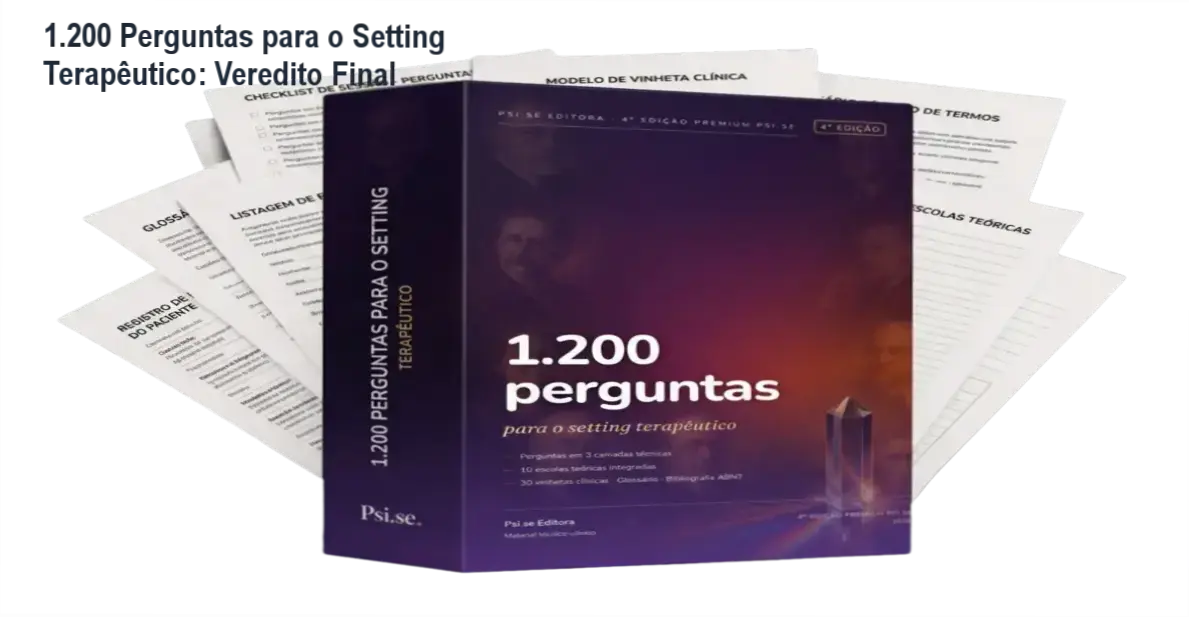 1.200 Perguntas para o Setting Terapêutico: Veredito Final 1 Capa do ebook 1.200 Perguntas para o Setting Terapêutico para profissionais de saúde mental