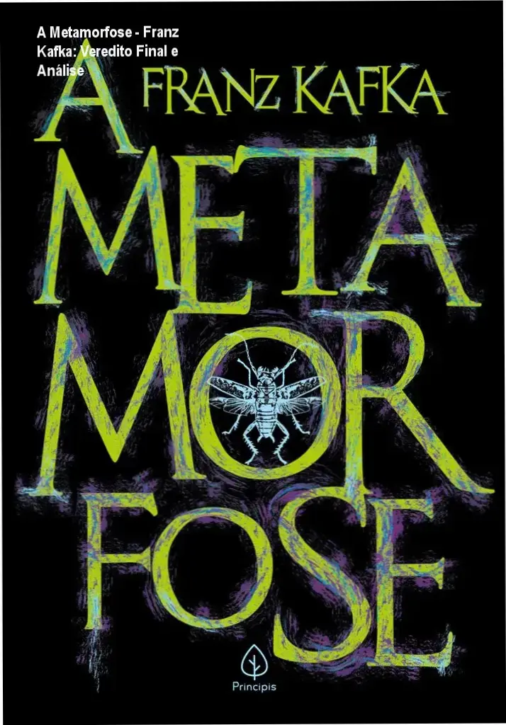 Representação visual do eBook A Metamorfose de Franz Kafka focada em análise literária