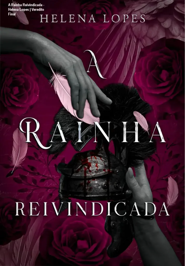 Capa do eBook A Rainha Reivindicada de Helena Lopes destacando a estética de romantasia grega
