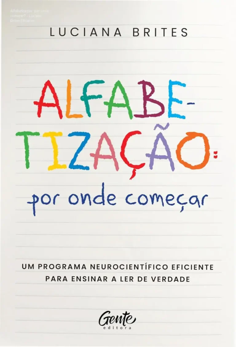 Capa do ebook Alfabetização por onde começar de Luciana Brites sobre método neurocientífico