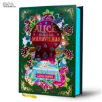 Livro Alice no País das Maravilhas de Lewis Carroll em edição de luxo com capa dura e acabamento sofisticado