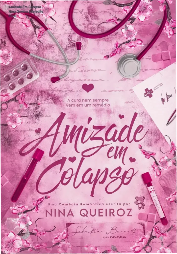 Capa do ebook Amizade Em Colapso de Nina Queiroz, romance médico e comédia romântica