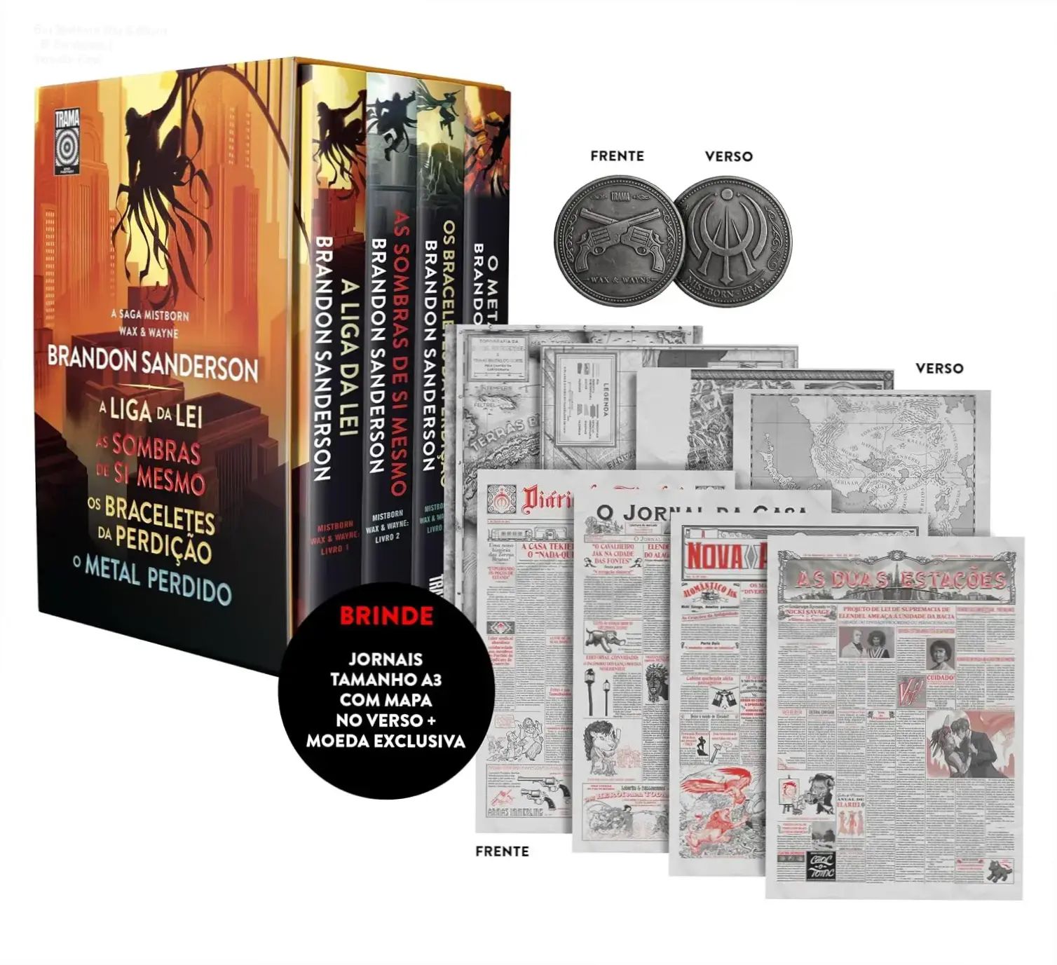 Box Mistborn Wax & Wayne - B. Sanderson | Veredito Final 1 Box Mistborn Wax & Wayne edição limitada com livros e brinde de Brandon Sanderson