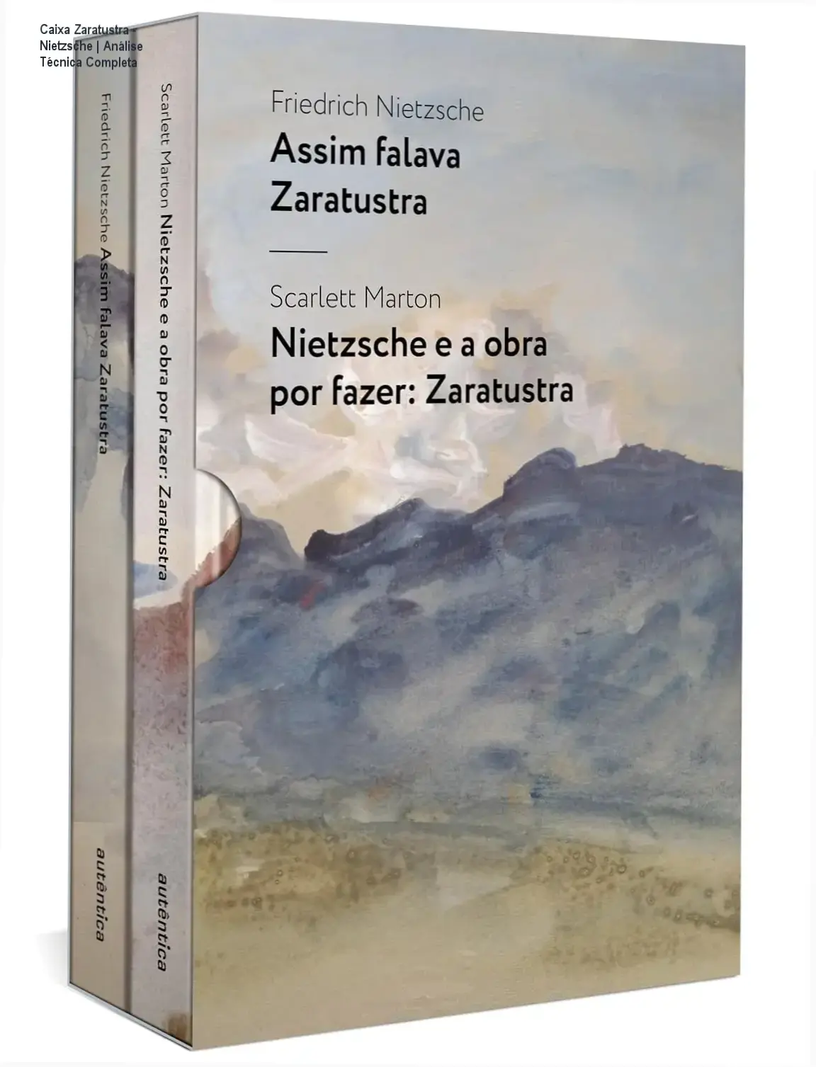 Caixa Zaratustra - Nietzsche | Análise Técnica Completa 1 Caixa Zaratustra de Friedrich Nietzsche com dois volumes em capa dura