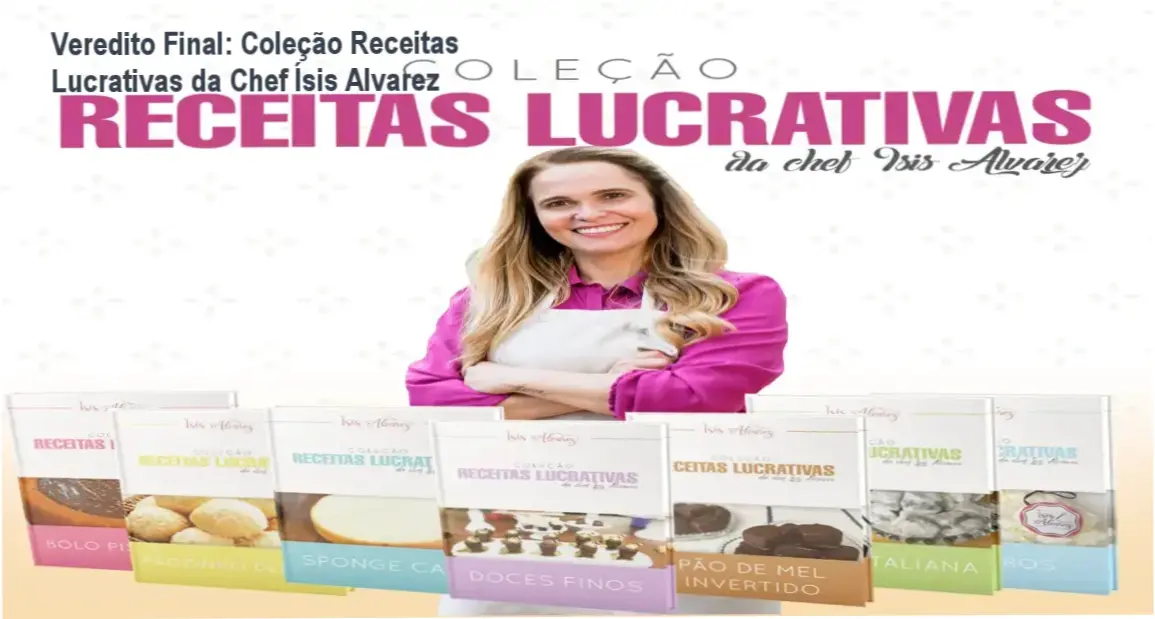Coleção Receitas Lucrativas da Chef Ísis Alvarez bastidores e visão interna do material