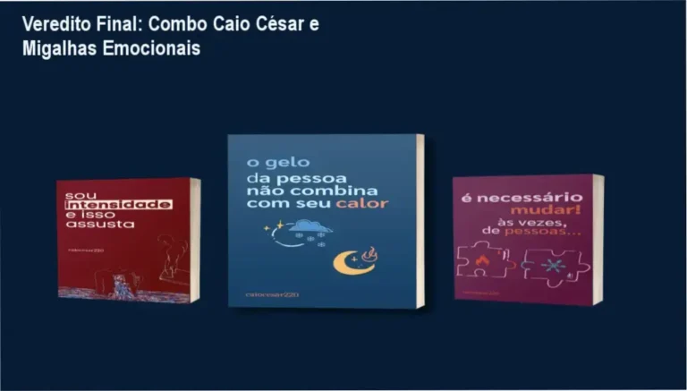 Veredito Final: Combo Caio César e Migalhas Emocionais 8 Combo O Gelo da Pessoa e Sou Intensidade de Caio César da Silva: visão interna do conteúdo