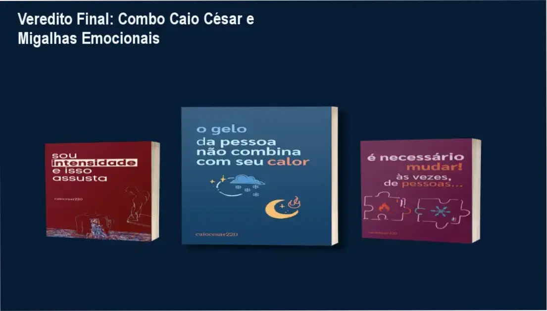 Veredito Final: Combo Caio César e Migalhas Emocionais 1 Combo O Gelo da Pessoa e Sou Intensidade de Caio César da Silva: visão interna do conteúdo