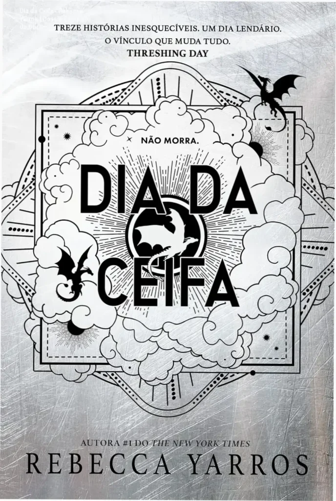 Dia da Ceifa - Rebecca Yarros | Dossiê Completo da Obra 1 Capa do livro Dia da Ceifa de Rebecca Yarros com ilustrações da Coleção Asa e Garra