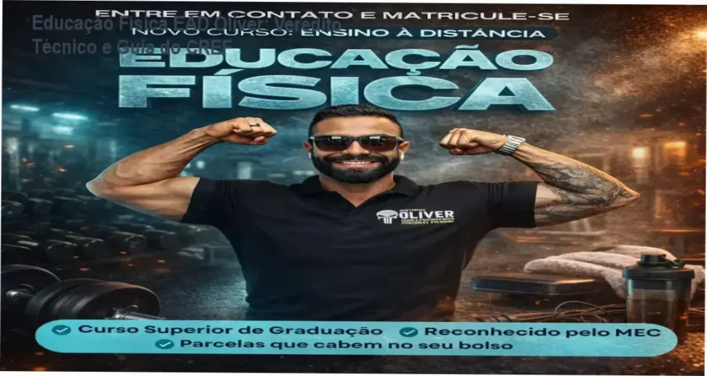 Educação Física EAD Óliver: Veredito Técnico e Guia do CREF 1 Educação Física EAD Óliver: visão interna do ambiente virtual e metodologia de ensino