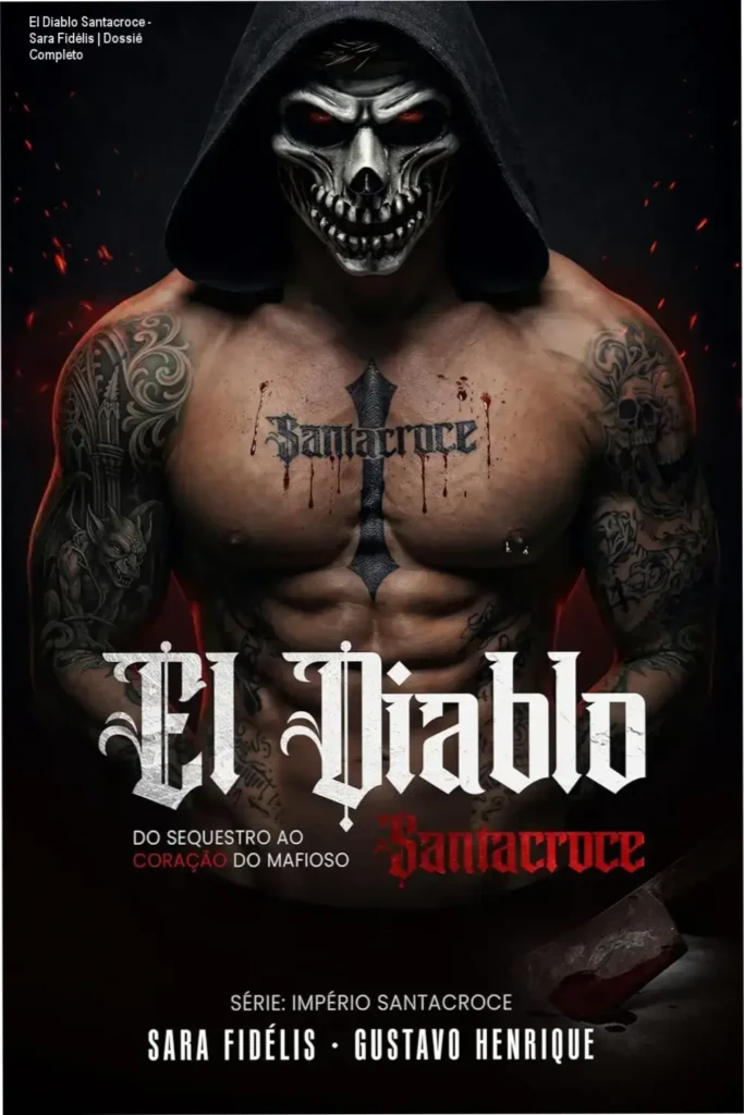 Capa do eBook El Diablo Santacroce destacando a estética de romance sombrio e máfia