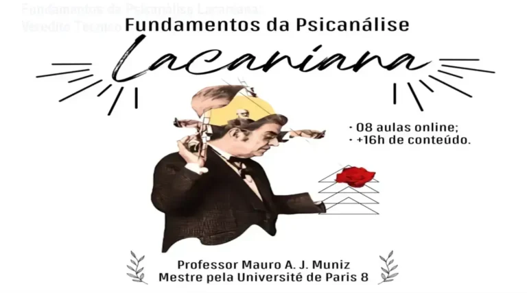 Fundamentos da Psicanálise Lacaniana: Veredito Técnico 13 Curso Fundamentos da Psicanálise Lacaniana de Mauro A. J. Muniz visão interna da plataforma