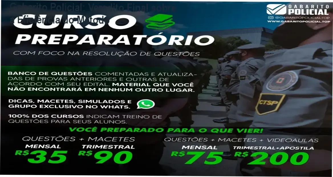 Gabarito Policial de Paulo Ricardo Büttenbender: visão interna da plataforma de questões e simulados