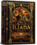 Livro Ilíada de Homero Edição Supreme com capa dura e alto relevo