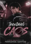 Capa do ebook Inevitável Caos de Fernanda Santos apresentando romance de hóquei