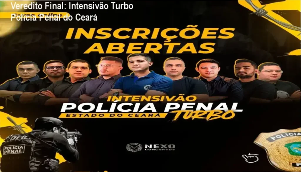 Veredito Final: Intensivão Turbo Polícia Penal do Ceará 1 Intensivão Turbo Polícia Penal do Ceará Nexo Concursos funcionamento e visão interna
