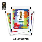 Kit de 12 envelopes de figurinhas e cartela oficial da Copa do Mundo FIFA 2026 Panini