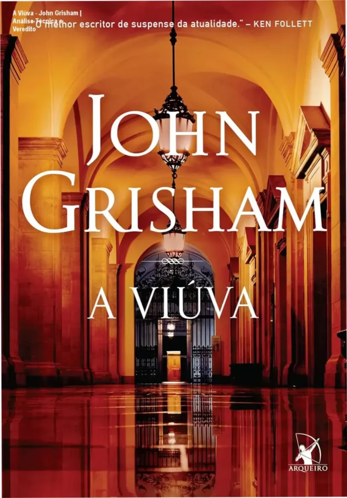 Capa do eBook A Viúva de John Grisham exibida em dispositivo digital