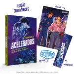 Capa do livro Acelerados de Giovanna Souza com elementos visuais de Fórmula 1