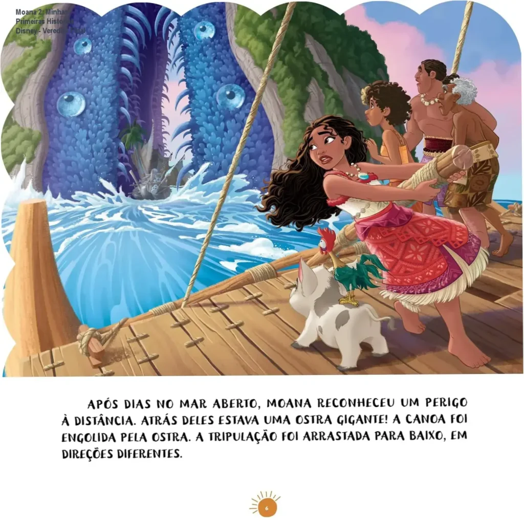 Moana 2: Minhas Primeiras Histórias Disney - Veredito Final 1 Capa do livro Minhas primeiras histórias Disney Moana 2 para leitura infantil