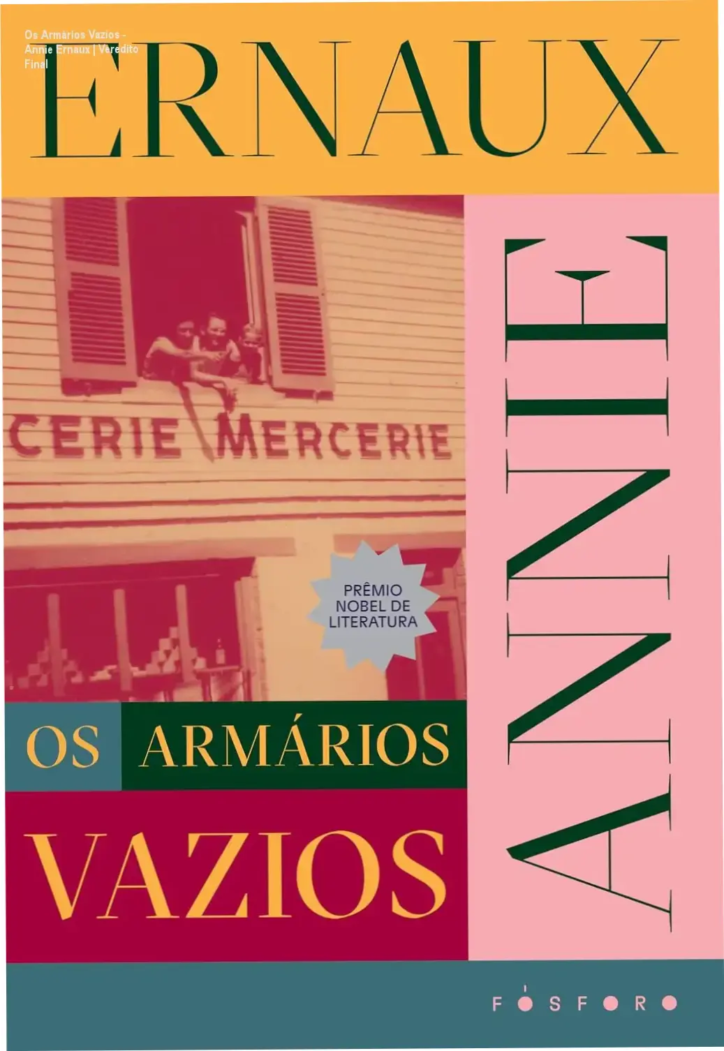 Os Armários Vazios - Annie Ernaux | Veredito Final 1 Capa do livro Os Armários Vazios de Annie Ernaux em dispositivo digital