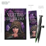 Capa do livro Vestida de Medo de Kéfera Buchmann, fantasia sombria sobre caçadoras de bruxas