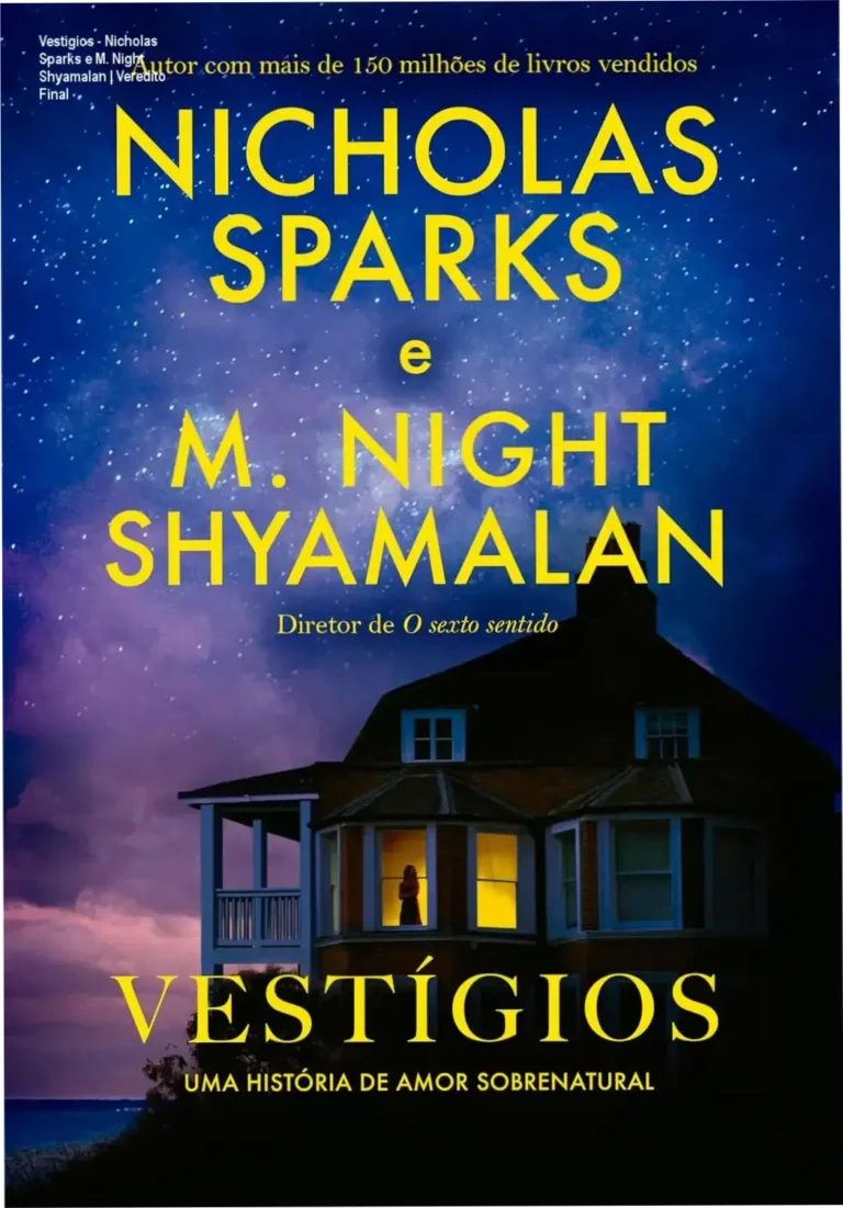 Vestígios - Nicholas Sparks e M. Night Shyamalan | Veredito Final 4 Capa do livro Vestígios de Nicholas Sparks e M. Night Shyamalan em dispositivo digital