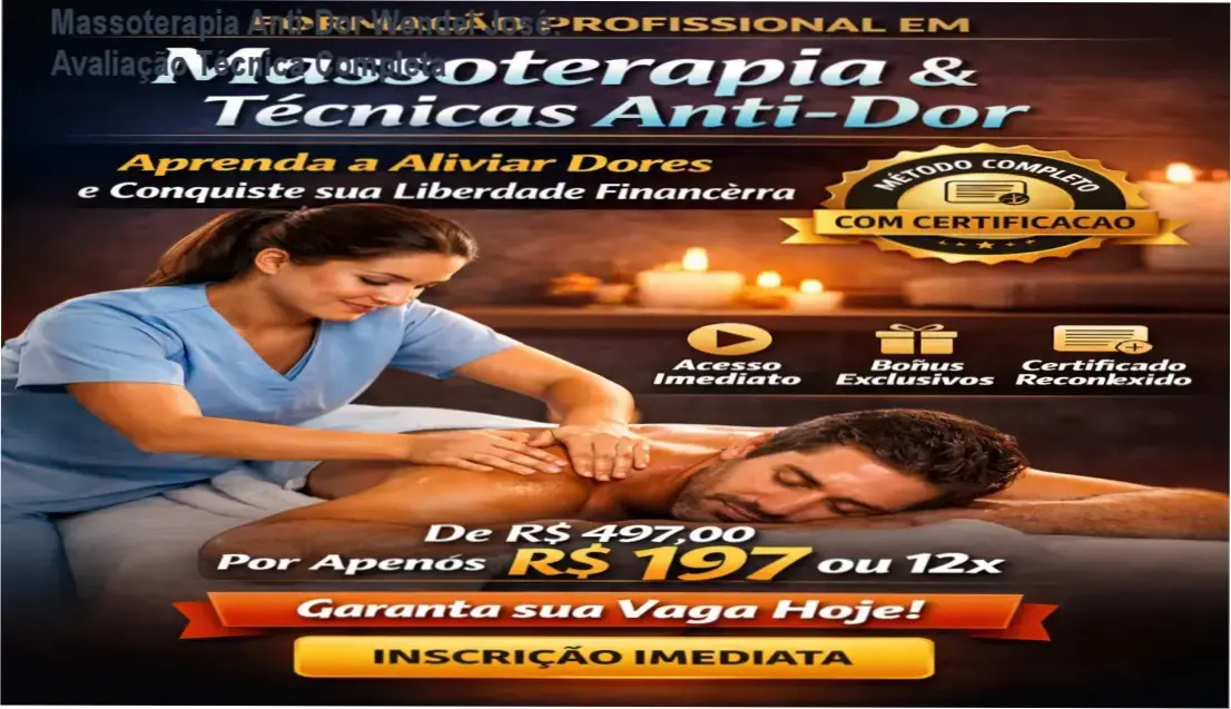 Massoterapia e Técnicas Anti-Dor Prof. Wendel José: bastidores e funcionamento do curso