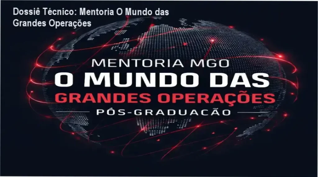 Dossiê Técnico: Mentoria O Mundo das Grandes Operações 1 Mentoria O Mundo das Grandes Operações Dr. Augusto Mendes visão interna e bastidores