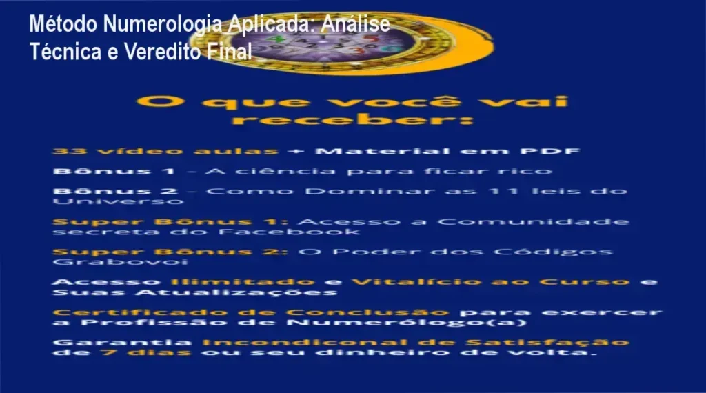 Método Numerologia Aplicada: Análise Técnica e Veredito Final 1 Método Numerologia Aplicada de Rafà Almeida: visão interna da área de membros e módulos