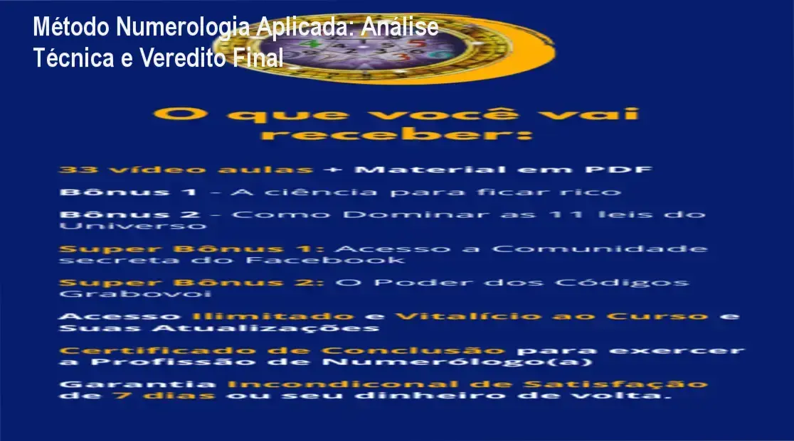 Método Numerologia Aplicada: Análise Técnica e Veredito Final 1 Método Numerologia Aplicada de Rafà Almeida: visão interna da área de membros e módulos