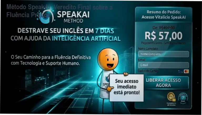 Método SpeakAI: Veredito Final sobre a Fluência Prática 17 Método SpeakAI Global Digital Labs: visão interna do funcionamento e painel de aulas