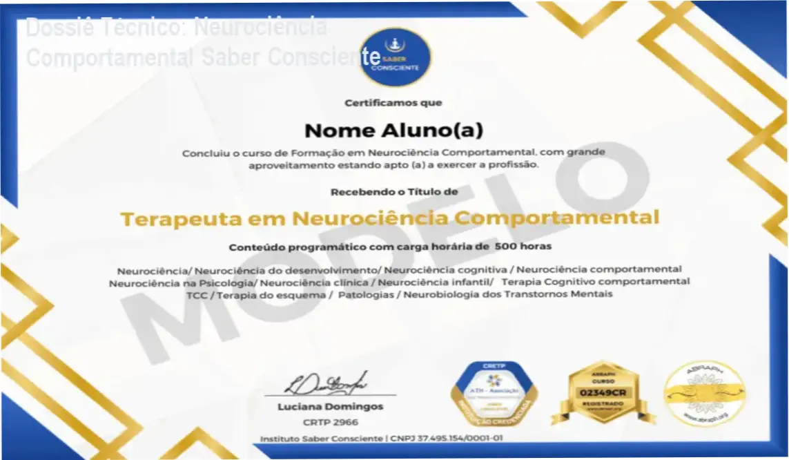 Dossiê Técnico: Neurociência Comportamental Saber Consciente 1 Formação em Neurociência Comportamental do Instituto Saber Consciente: visão interna da plataforma e módulos