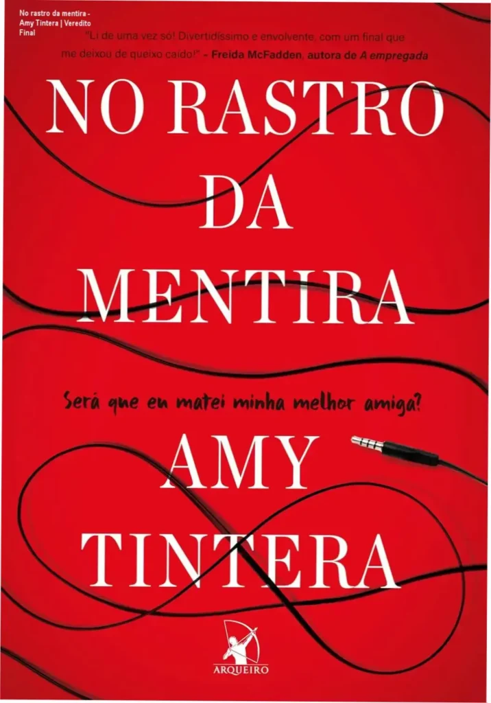 Capa do livro No rastro da mentira de Amy Tintera com elementos de suspense e mistério