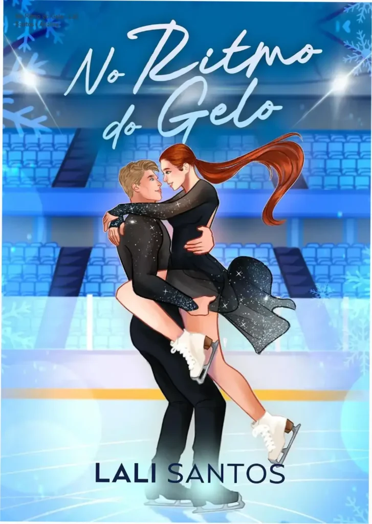 Capa do ebook No Ritmo do Gelo de Lali Santos com temática de patinação artística