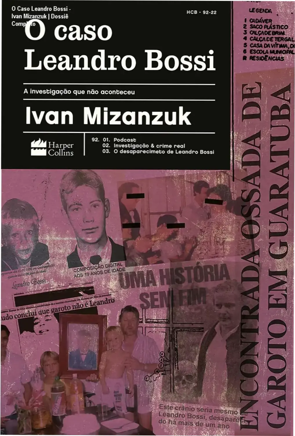 O Caso Leandro Bossi - Ivan Mizanzuk | Dossiê Completo 1 Capa do livro O Caso Leandro Bossi de Ivan Mizanzuk detalhando a investigação criminal