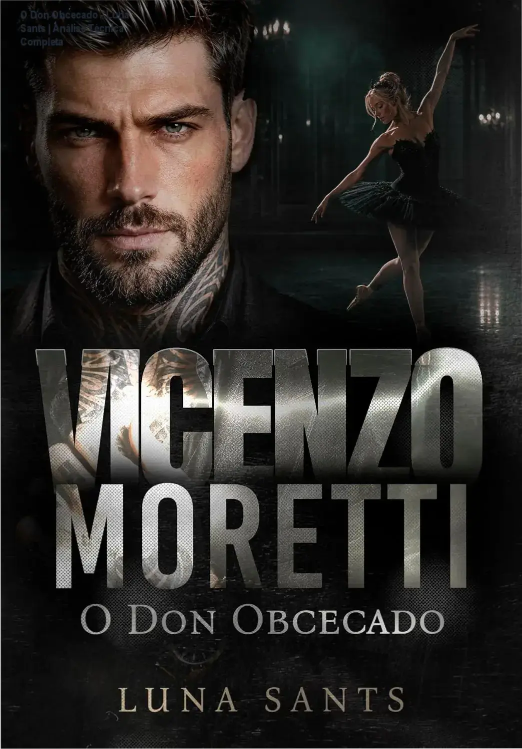 Capa do eBook O Don Obcecado de Luna Sants destacando o romance de máfia