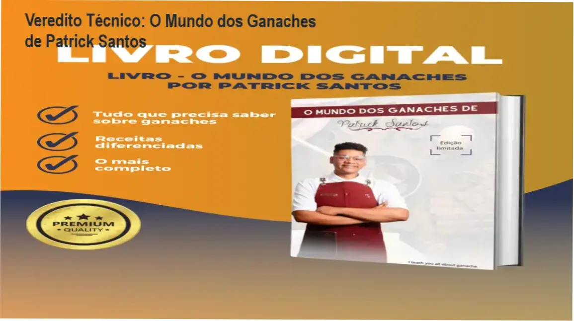 Livro O Mundo dos Ganaches de Patrick Santos: visão interna das receitas e técnicas de confeitaria