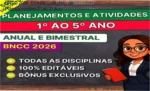 Visão interna dos Planejamentos e Atividades BNCC 2026 editáveis
