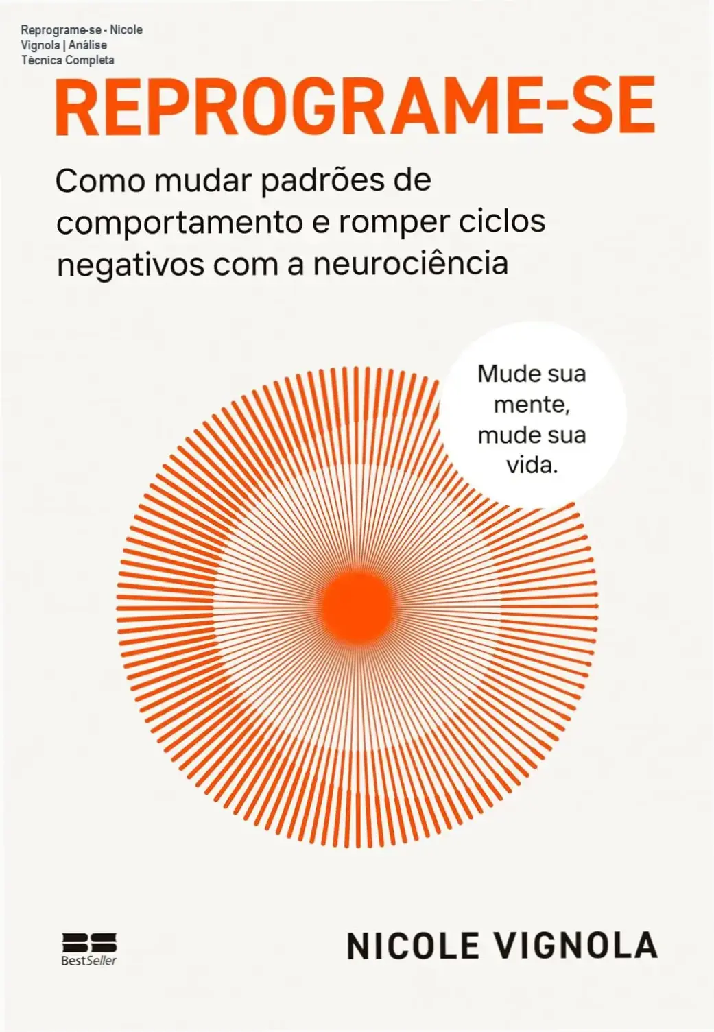 Capa do livro Reprograme-se de Nicole Vignola sobre reprogramação mental e neurociência