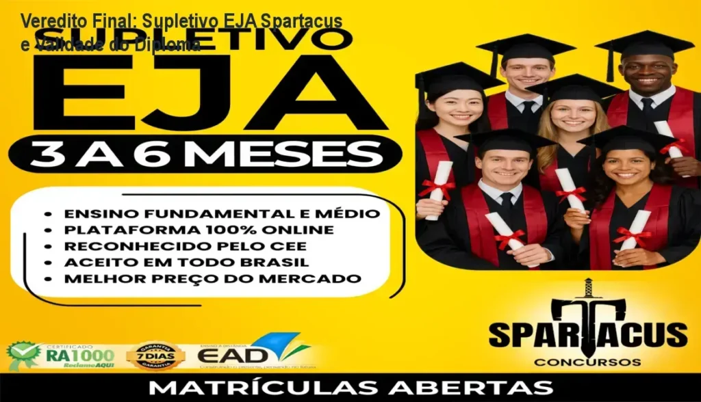 Supletivo EJA Spartacus: visão interna da plataforma e funcionamento do curso