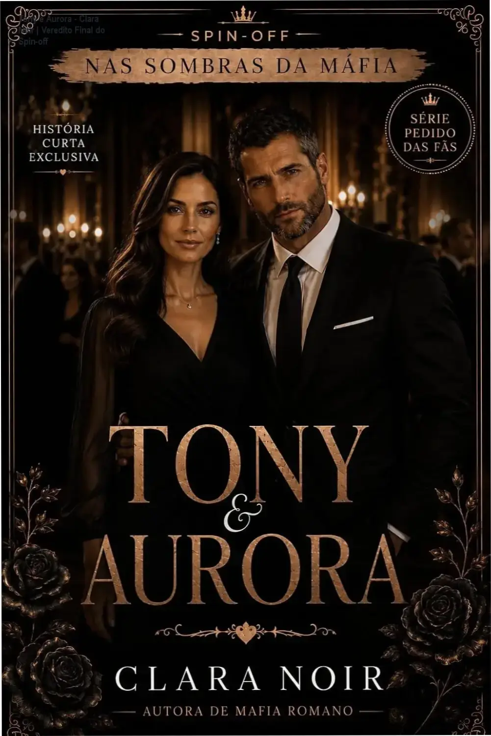 Capa do ebook Tony e Aurora de Clara Noir, romance spin-off Máfia Romano