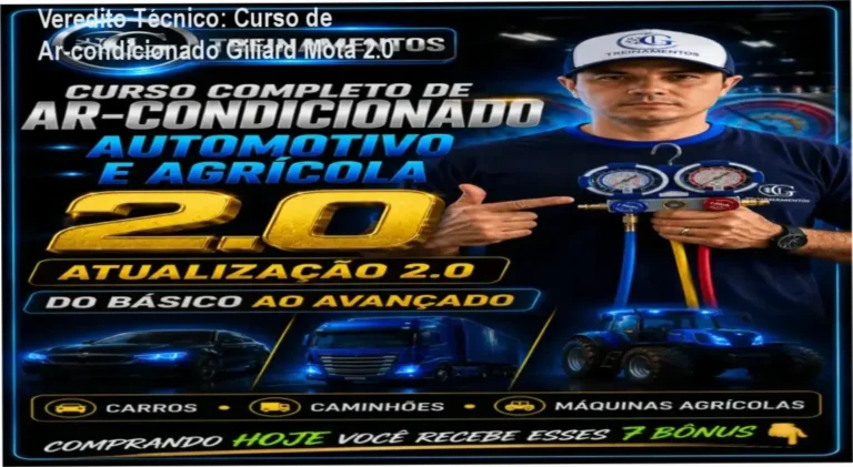 Veredito Técnico: Curso de Ar-condicionado Giliard Mota 2.0 17 Treinamento Giliard Mota de Ar-condicionado Automotivo e Agrícola: bastidores e módulos do curso