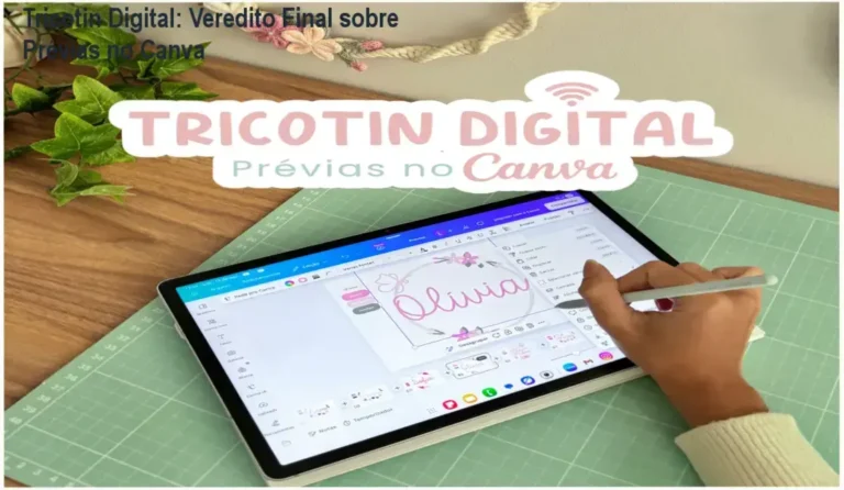 Tricotin Digital de Larissa: visão interna do funcionamento das prévias no Canva